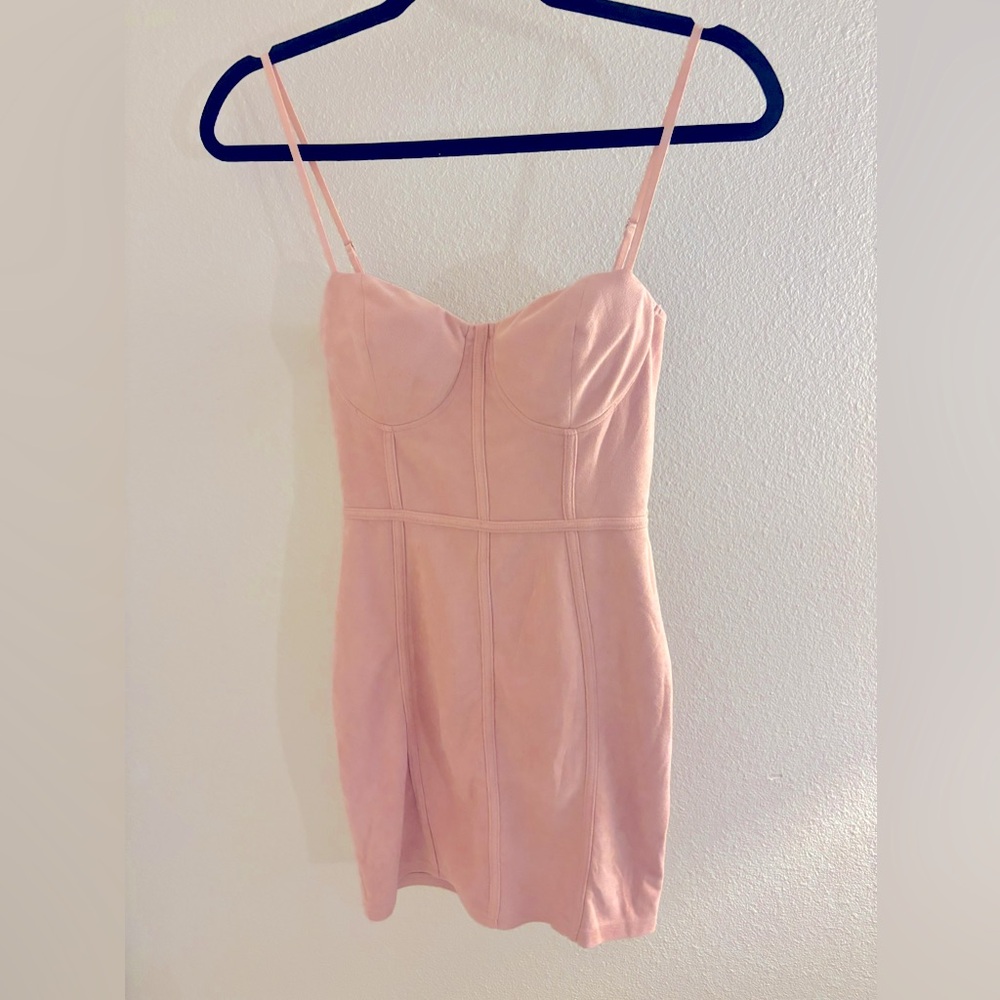 Windsor Soft Pink Adjustable Spaghetti Strap Dress:M
